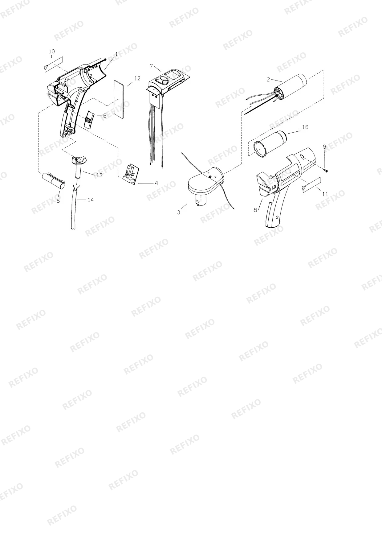 MAKITA HG650C — схема запчастей