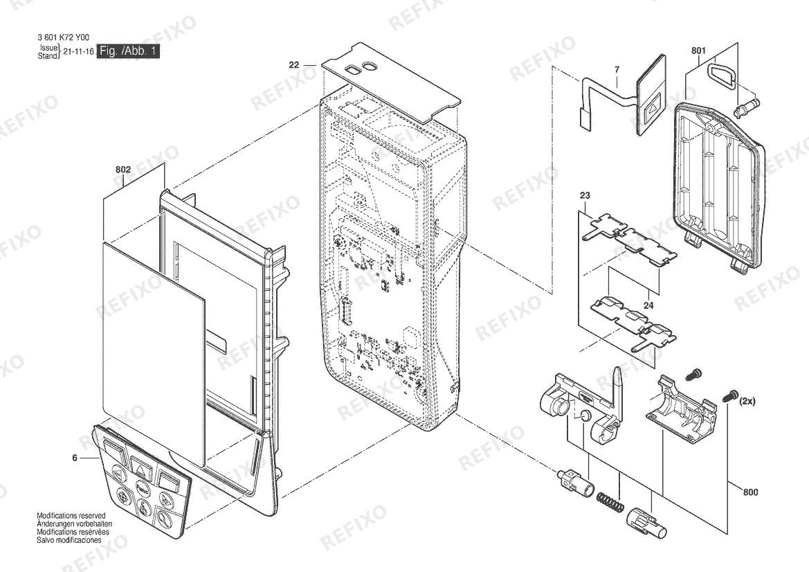 Bosch Entfernungsmesser GLM 100-25 C | 026 - AS (3 601 K72 YK0) — схема запчастей