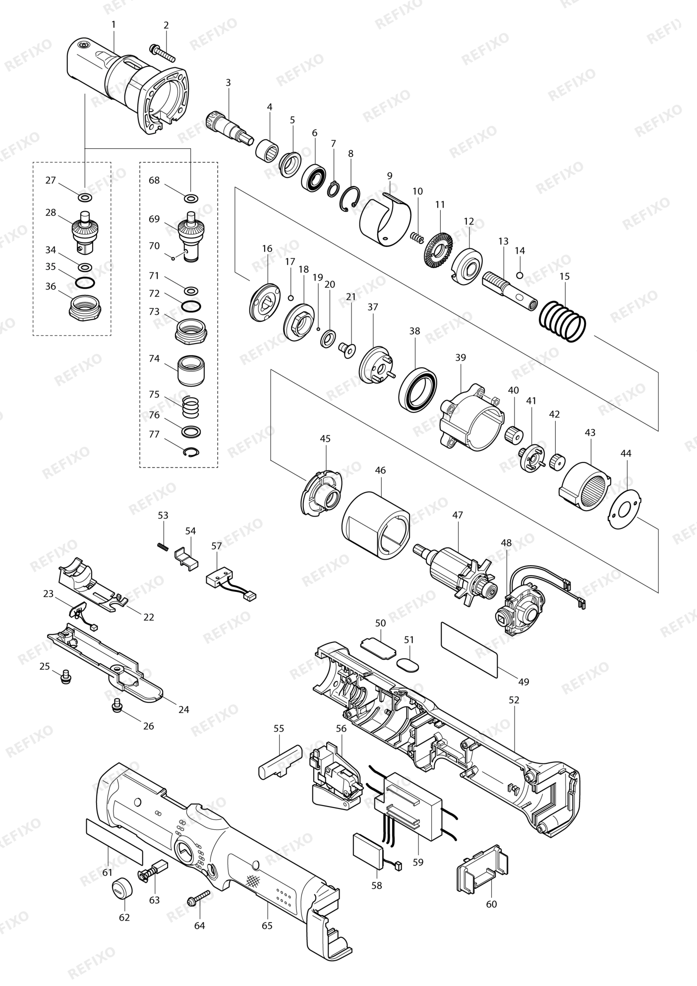 MAKITA BFL120F — схема запчастей