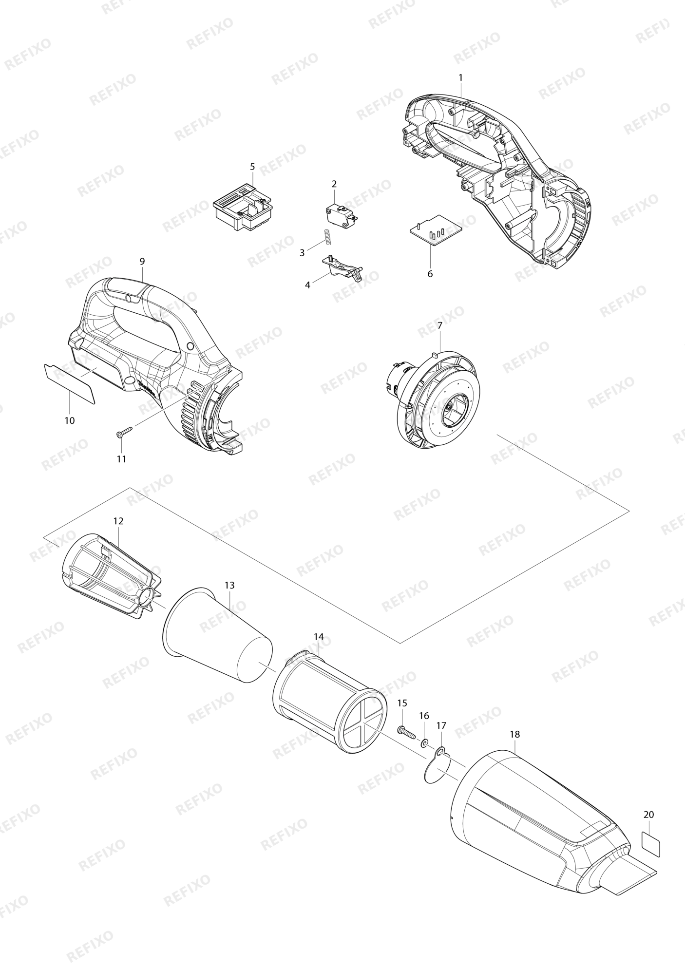MAKITA CL183D — схема запчастей
