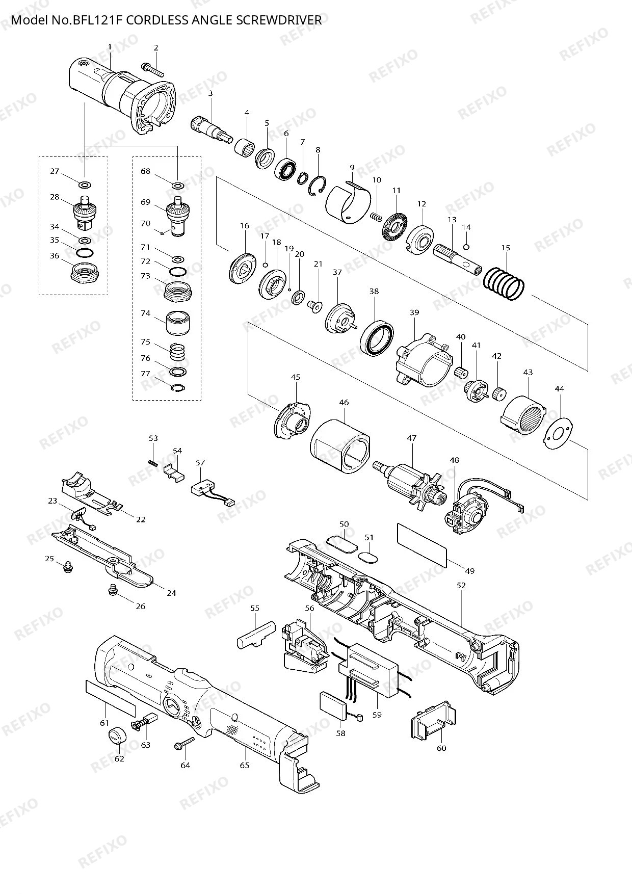 MAKITA BFL121F — схема запчастей