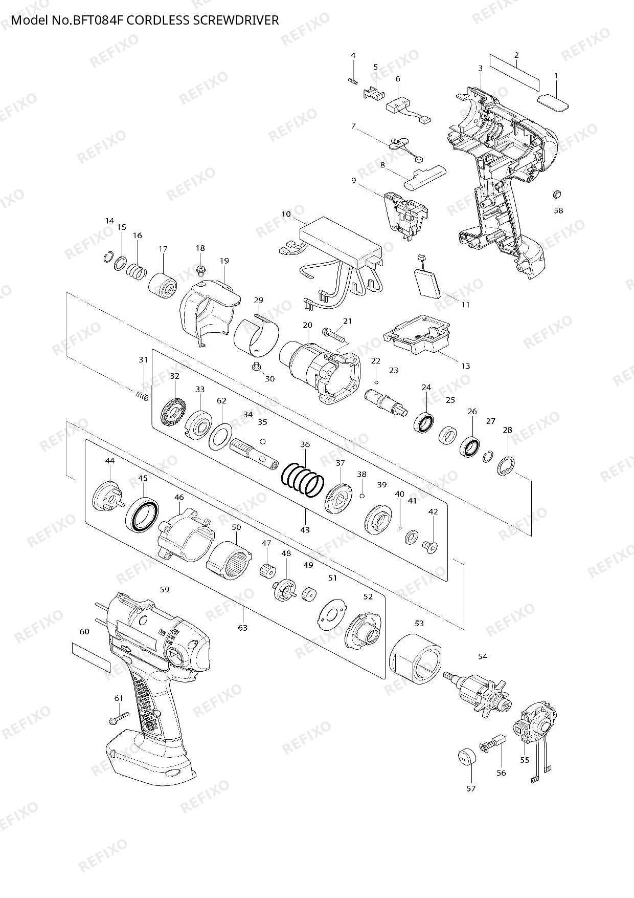 MAKITA BFT084F — схема запчастей