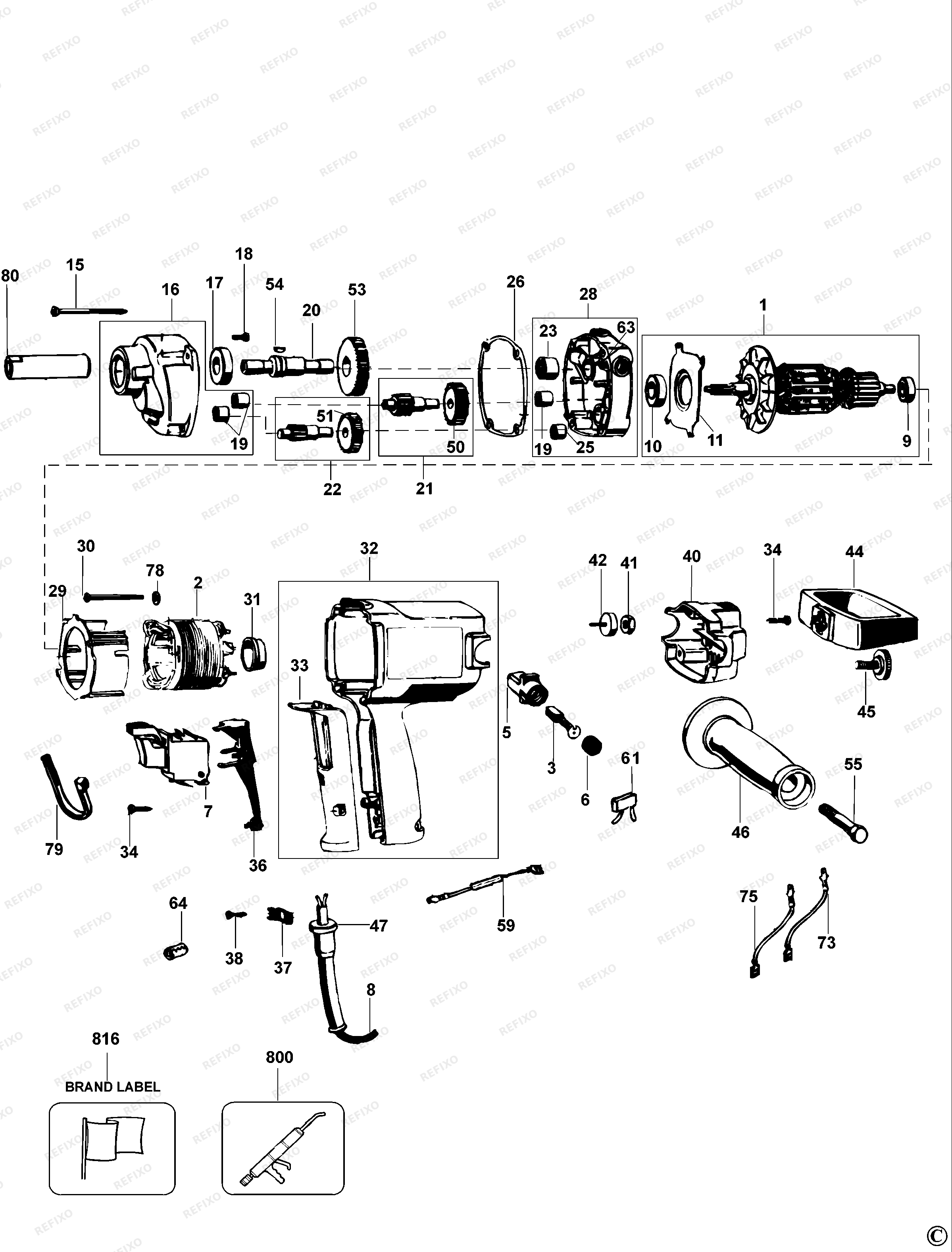 DeWalt СМЕСИТЕЛЬ DW134 — схема запчастей