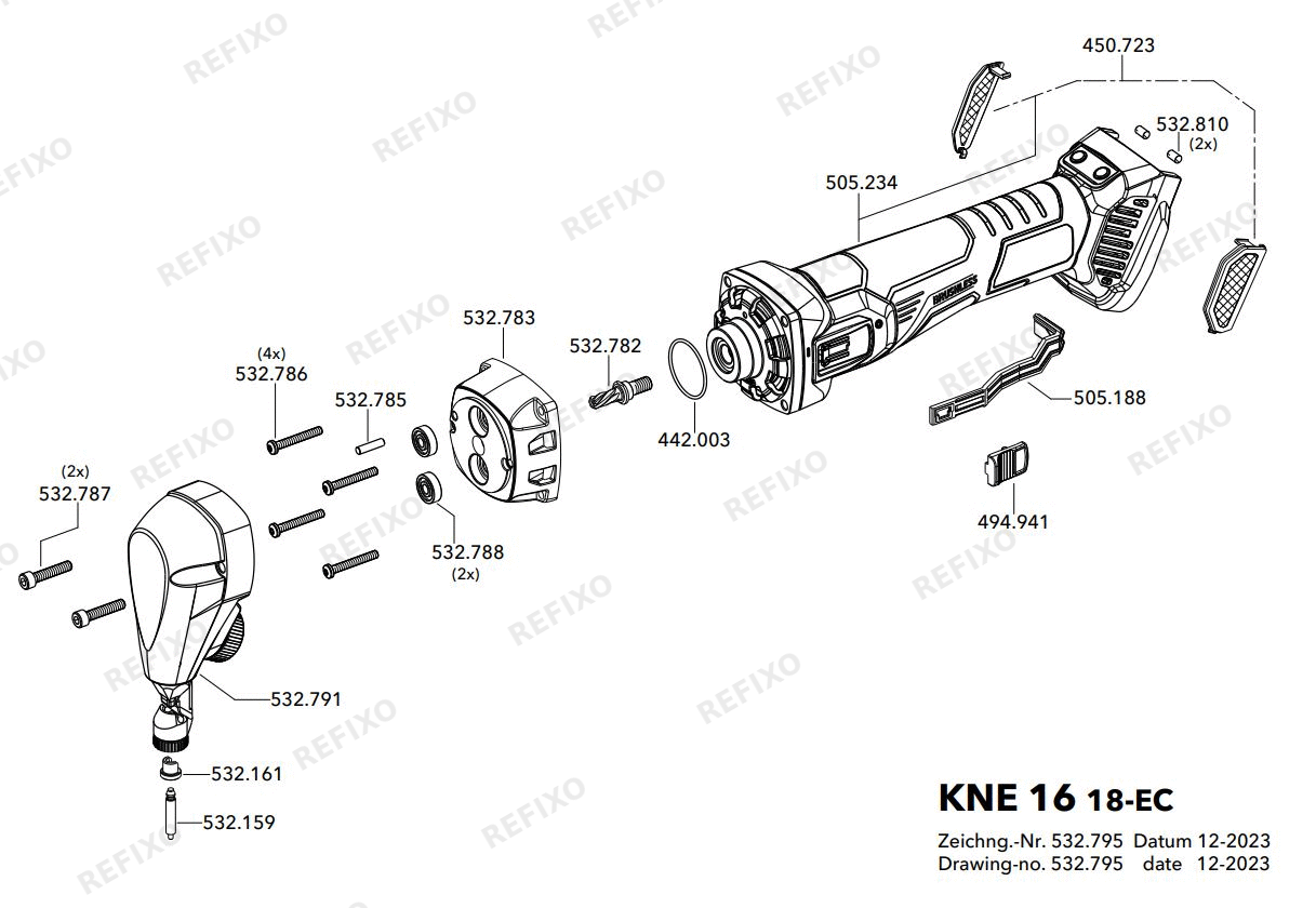 Flex KNE 16 18-EC — схема запчастей