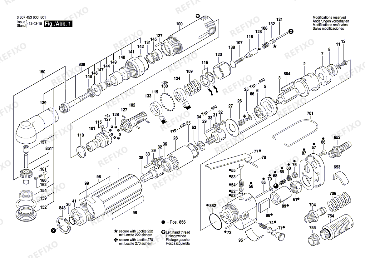 Bosch Шуруповёрт 180 WATT-SERIE (0 607 453 601) — схема запчастей