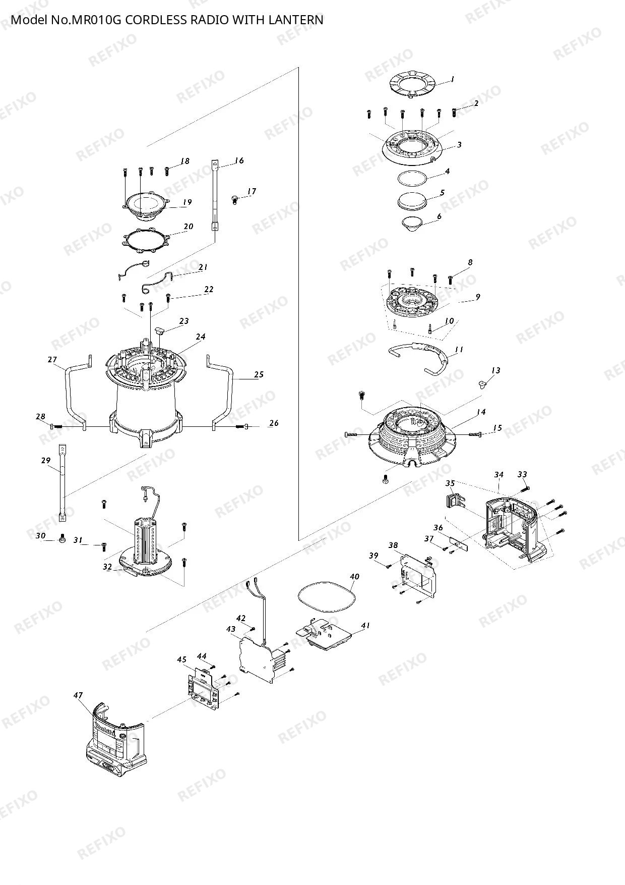 MAKITA MR010G — схема запчастей