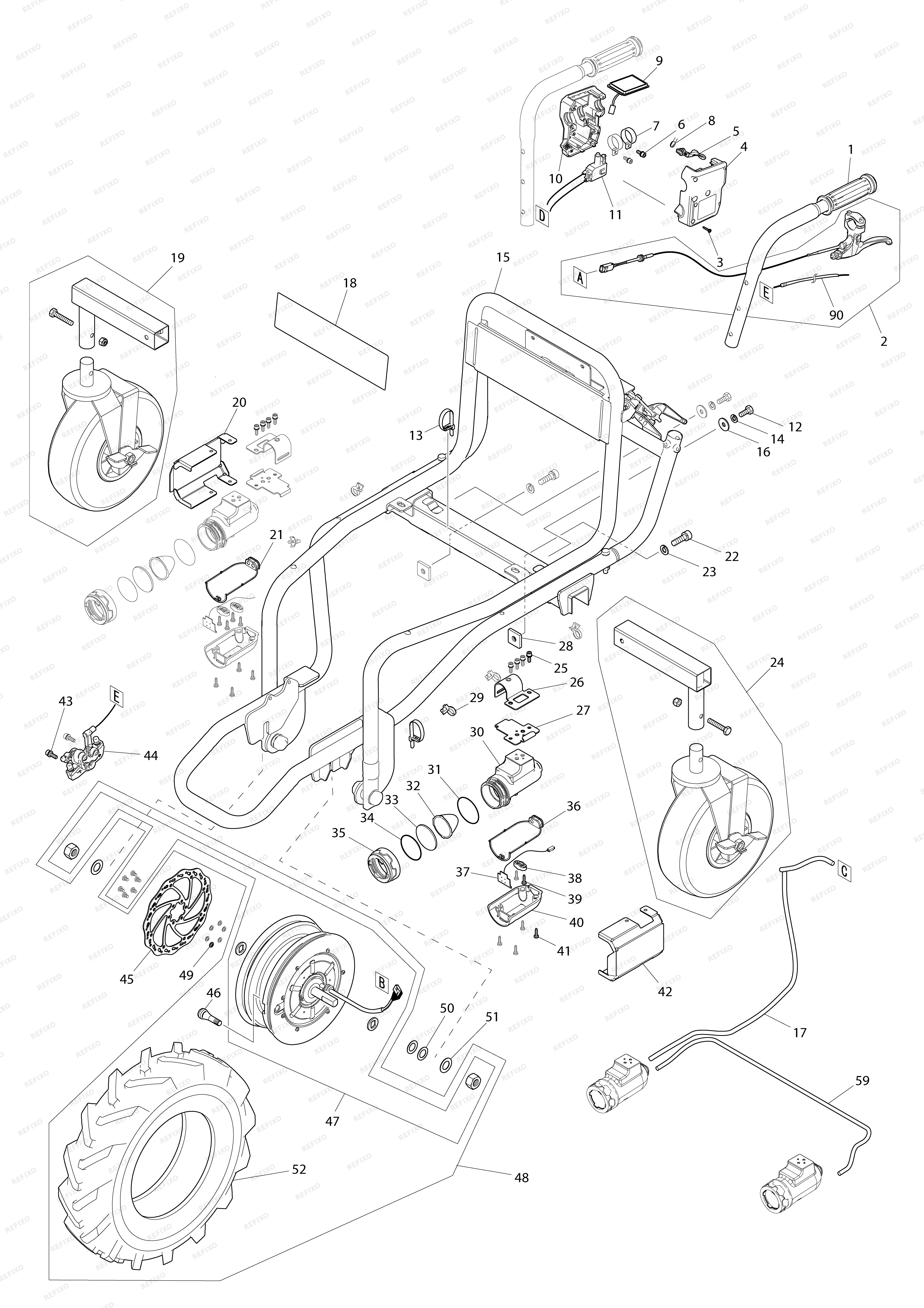MAKITA DCU180 — схема запчастей