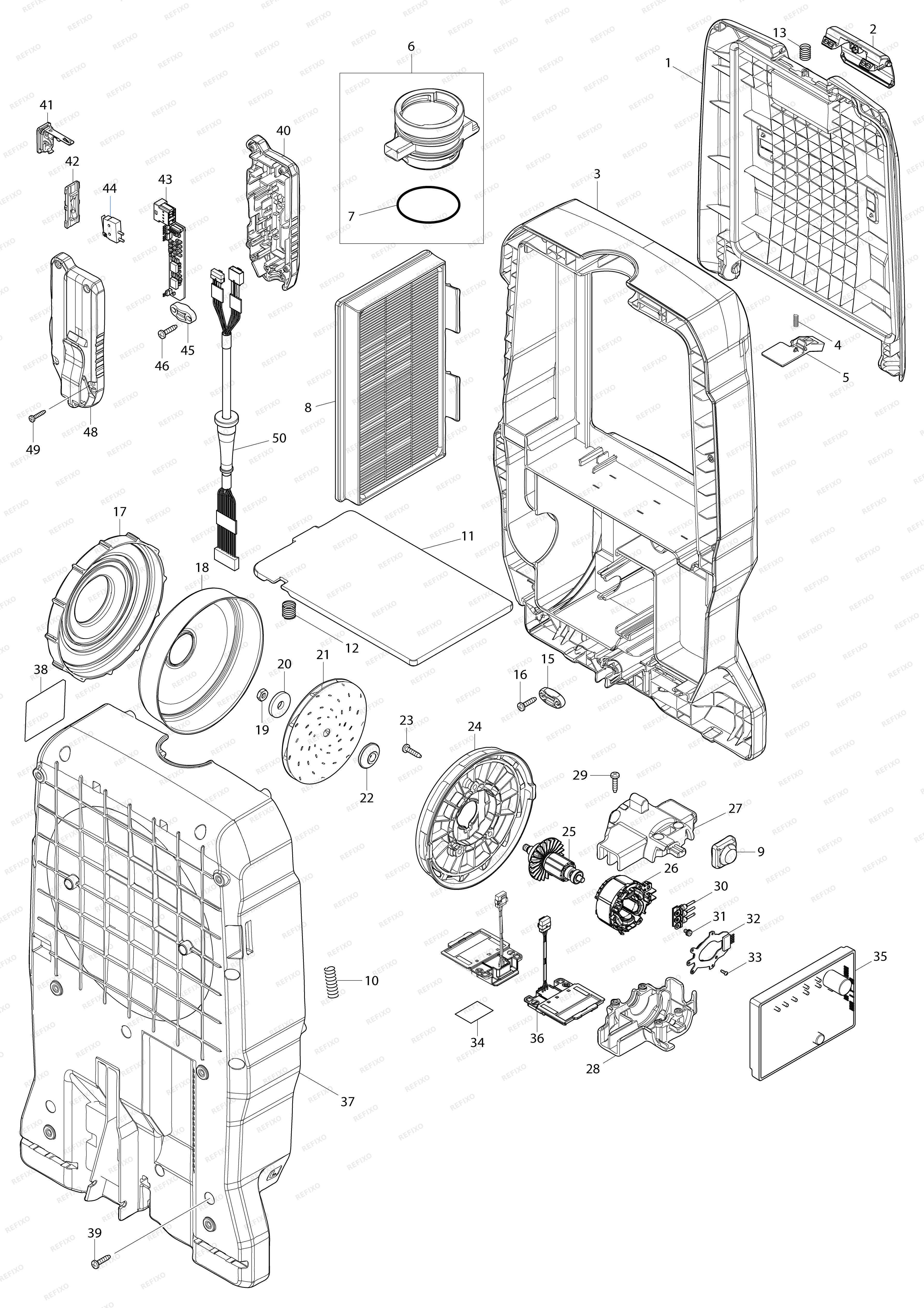 MAKITA VC012G — схема запчастей