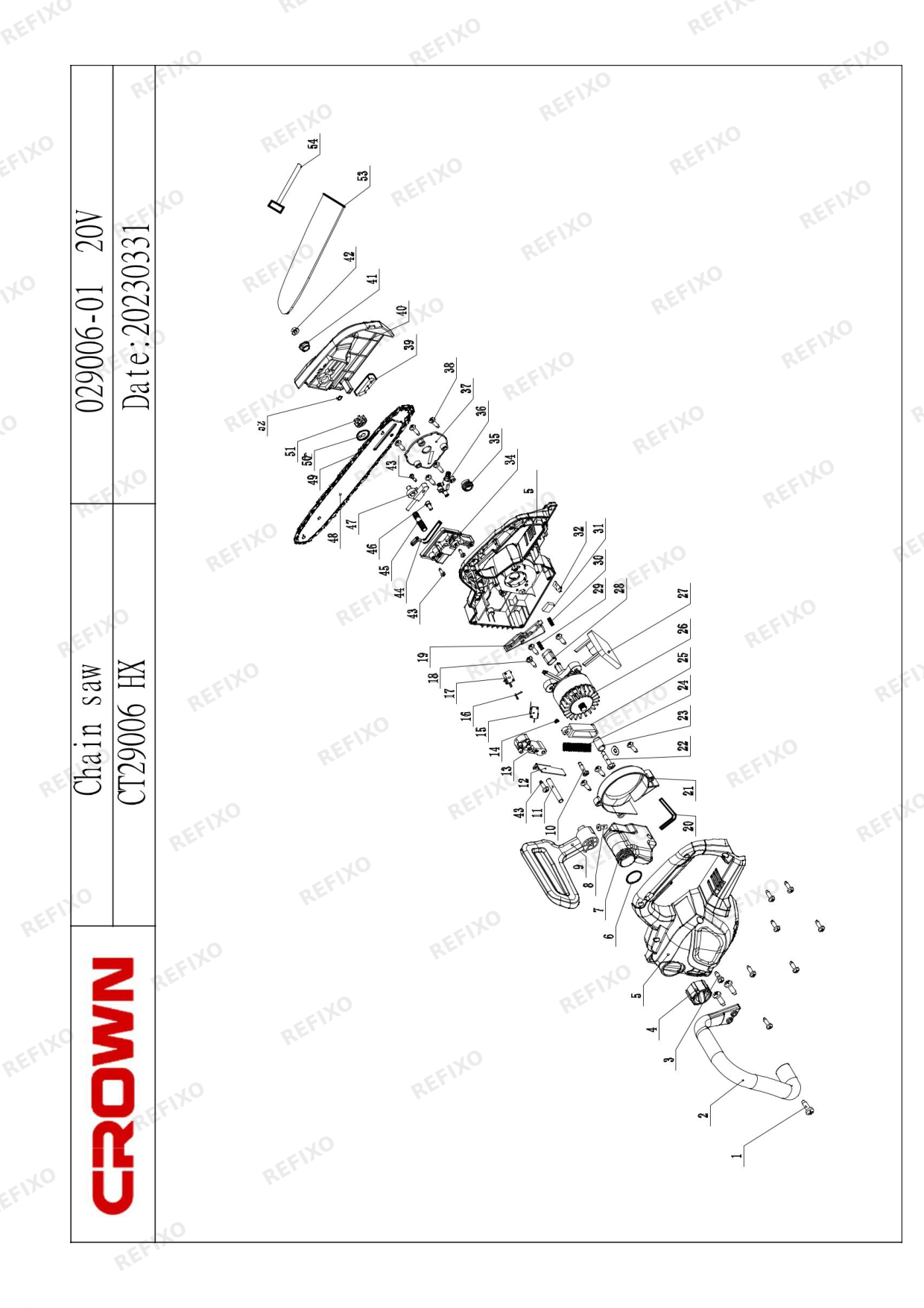 CROWN CT29006HX — схема запчастей