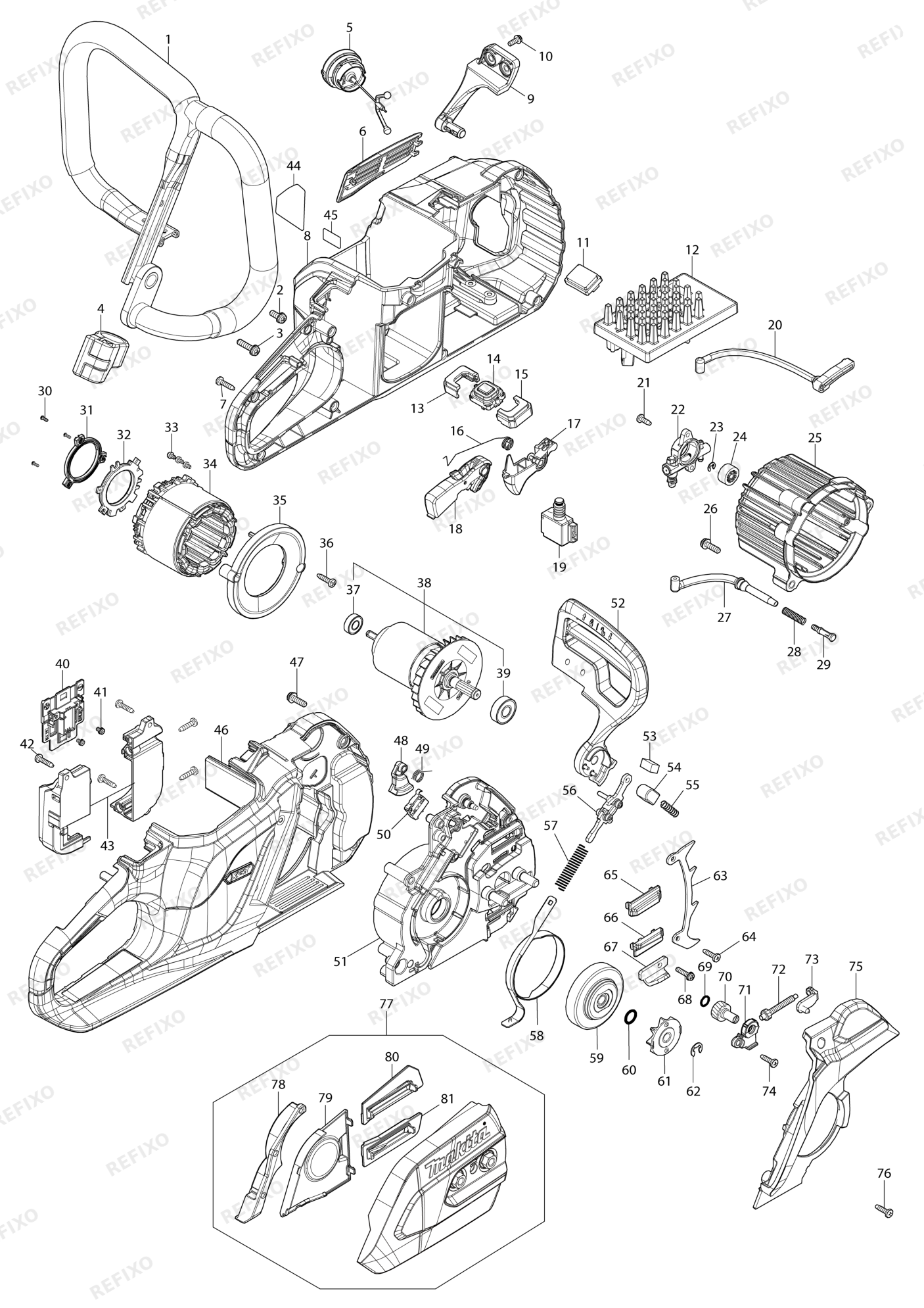 MAKITA UC033G — схема запчастей