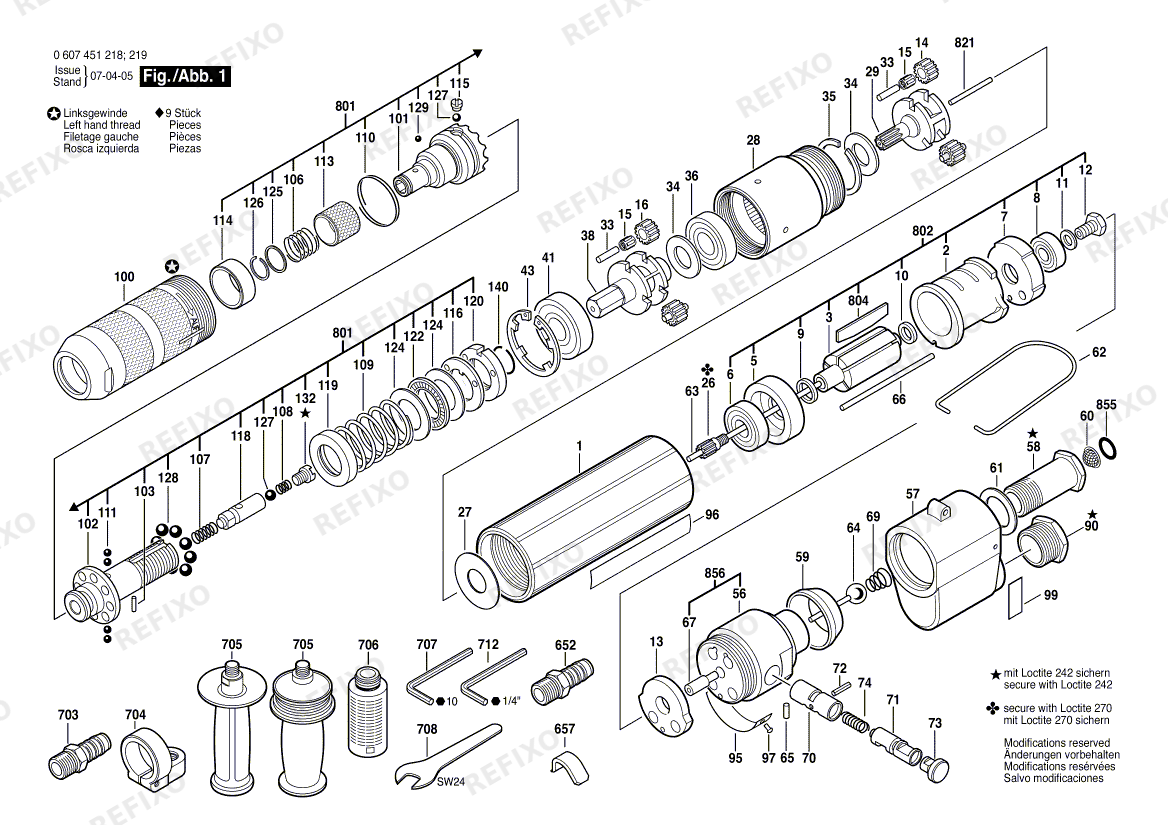 Bosch Pw- шуруповёрт -Ind 370 WATT-SERIE (0 607 451 219) — схема запчастей