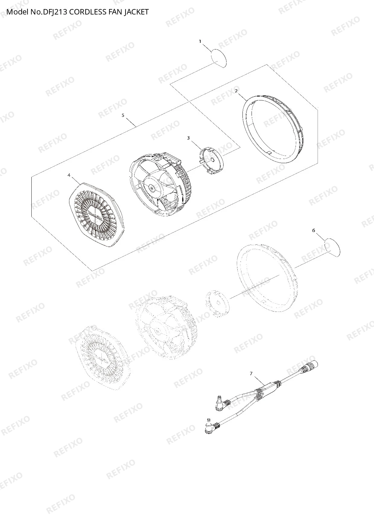 MAKITA DFJ213 — схема запчастей