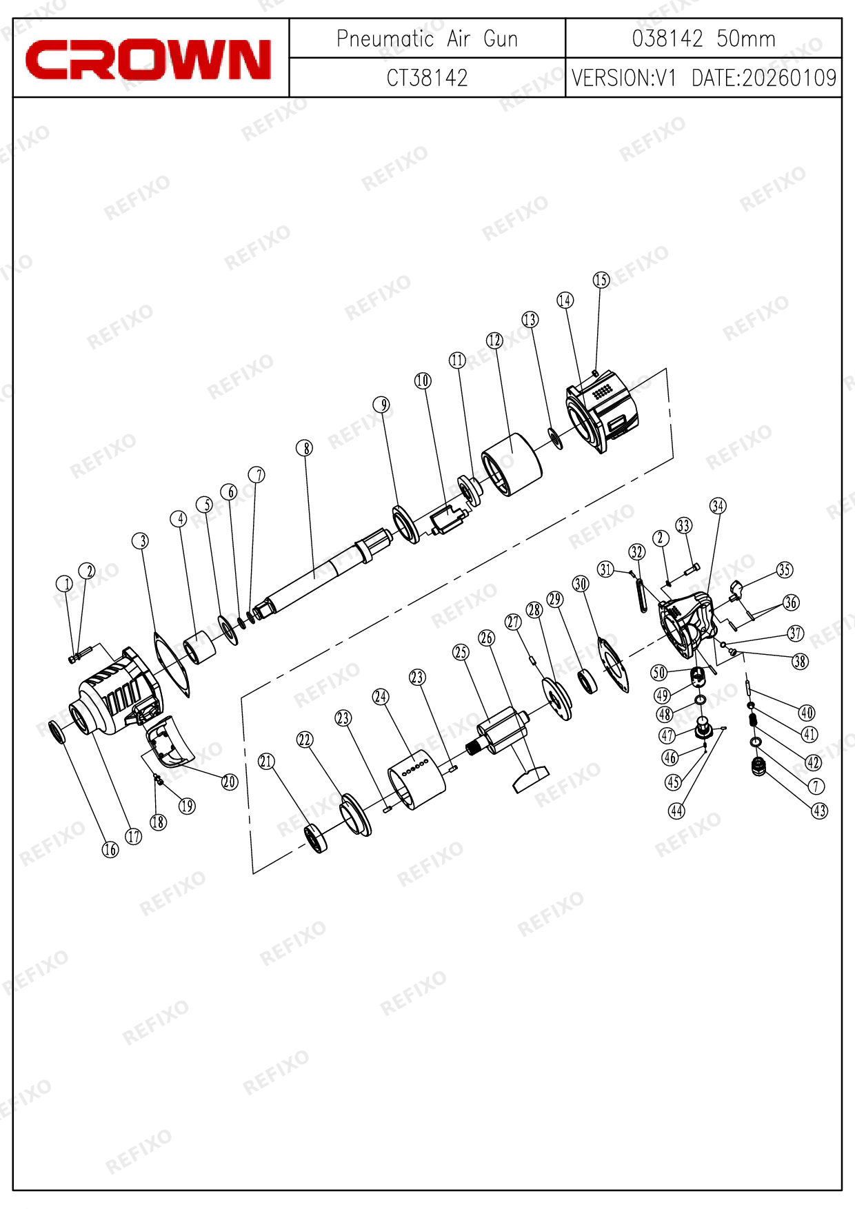 CROWN CT38142 — схема запчастей