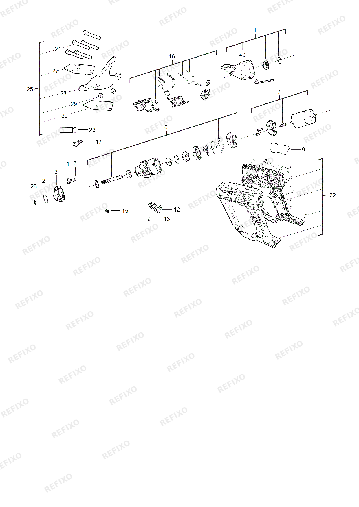 MILWAUKEE M18BMS12 0 4933447925 4000447926 — схема запчастей