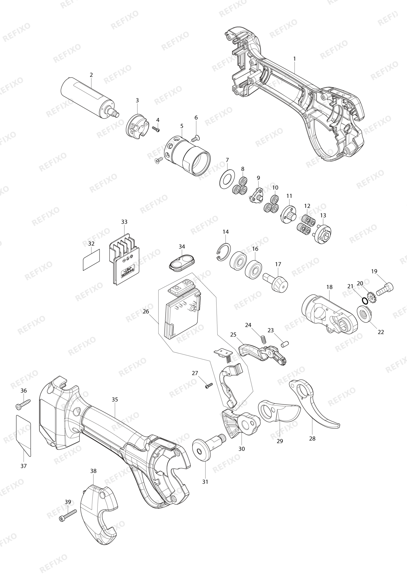 MAKITA UP100D — схема запчастей