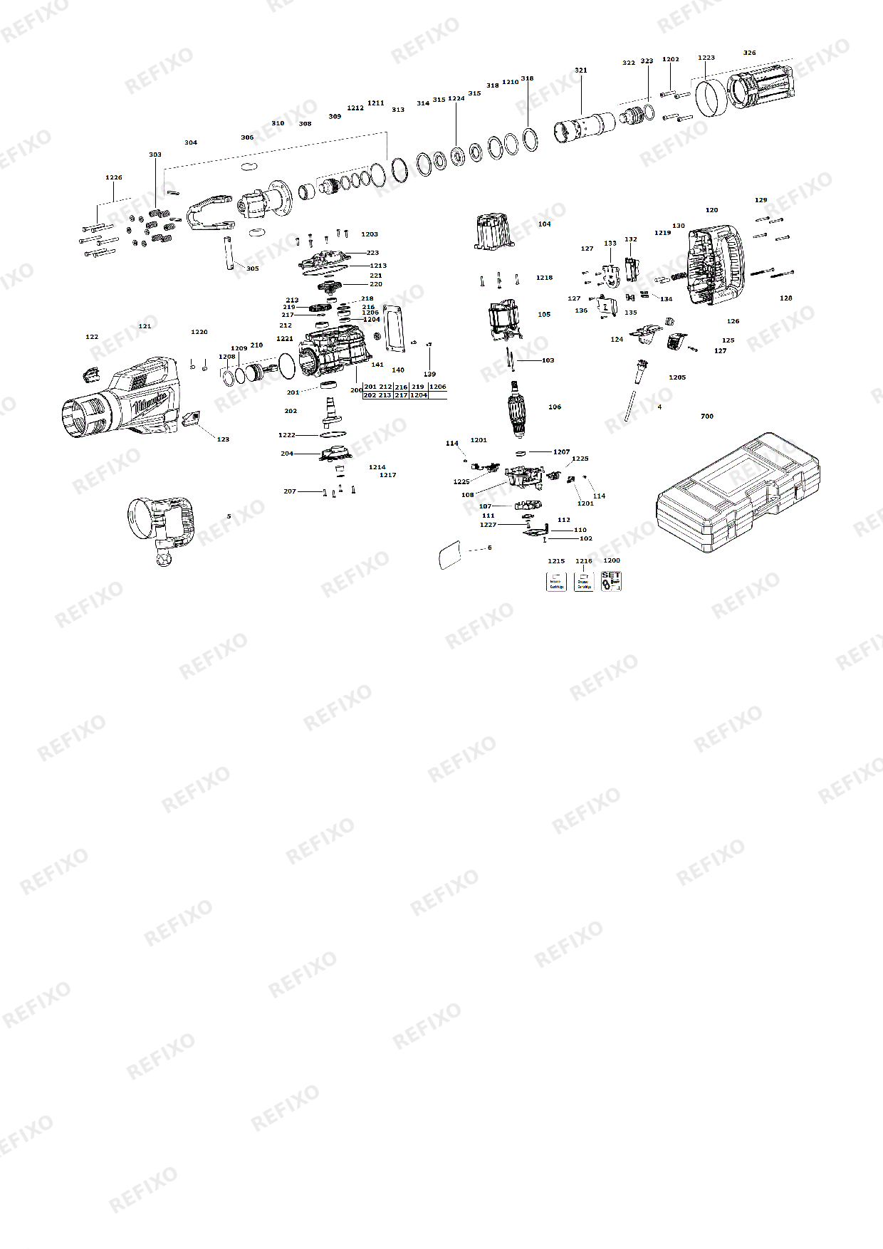 MILWAUKEE K1528H IN2 4933464118 4000455551 — схема запчастей