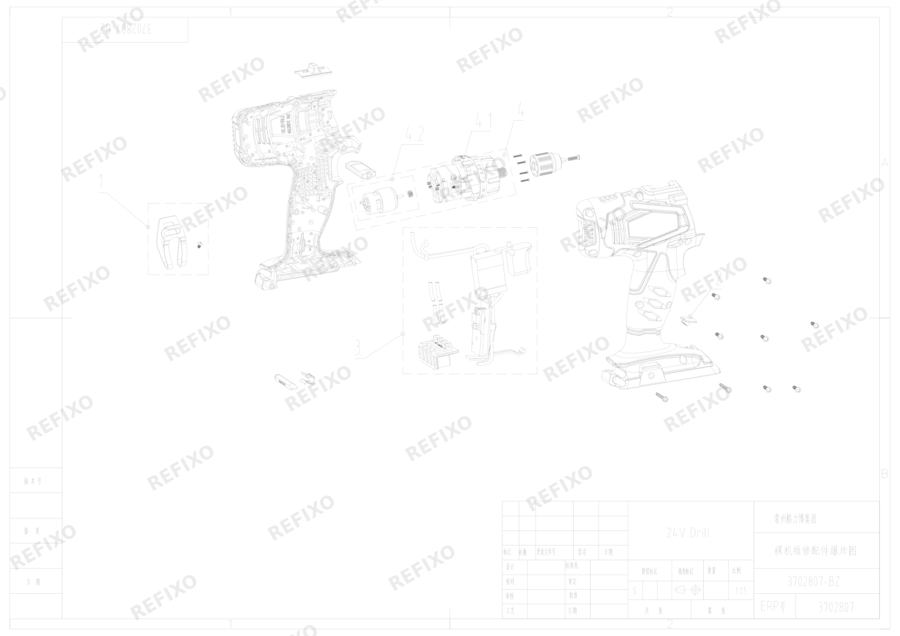 Greenworks 3702807-Exploded view — схема запчастей