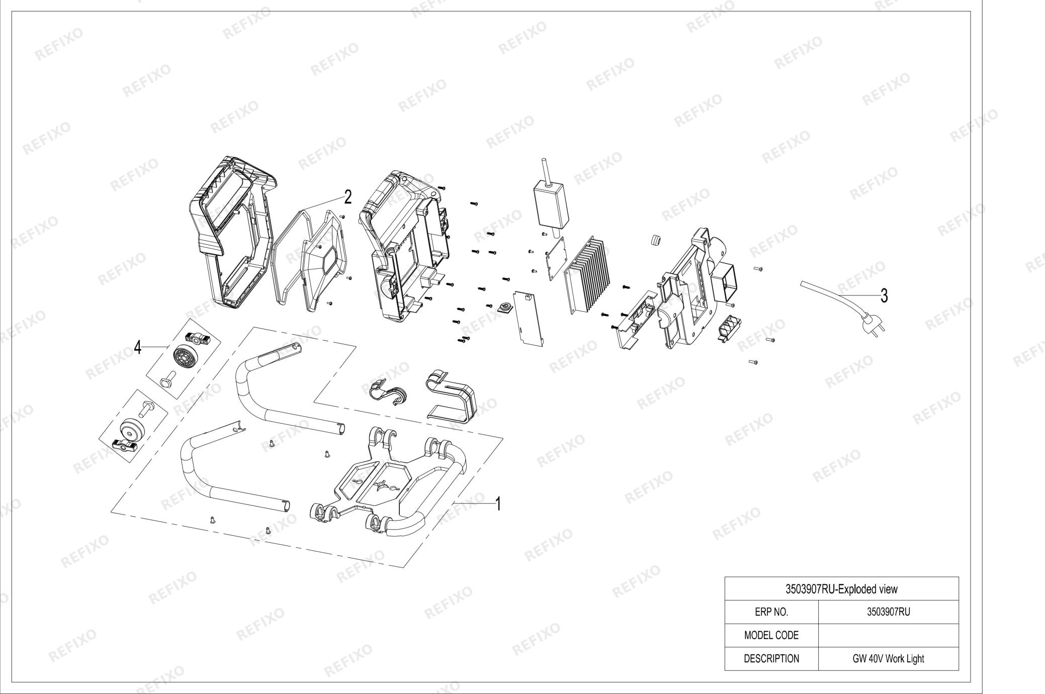 Greenworks 3503907RU-Exploded view1213 — схема запчастей