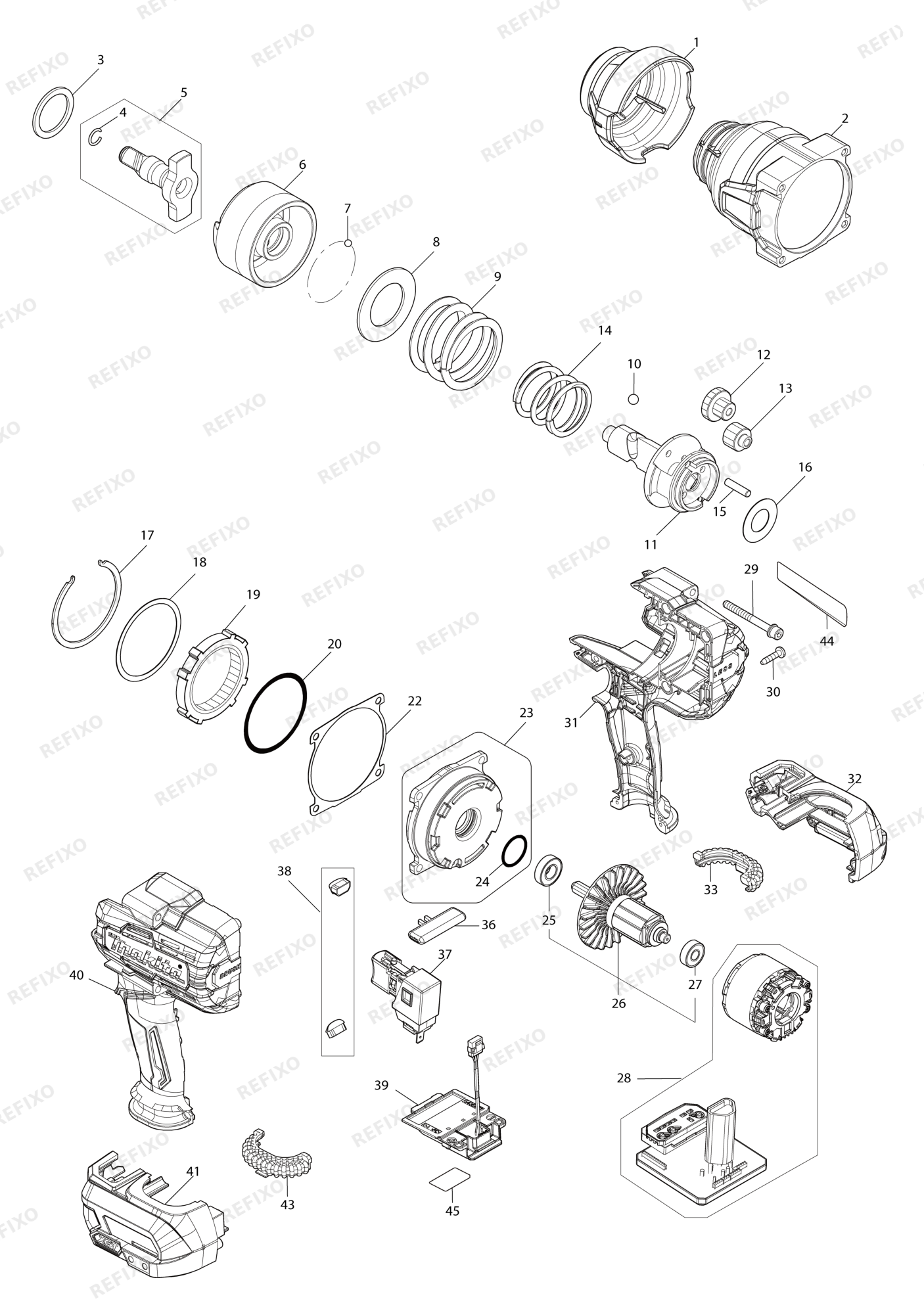 MAKITA TW002G — схема запчастей