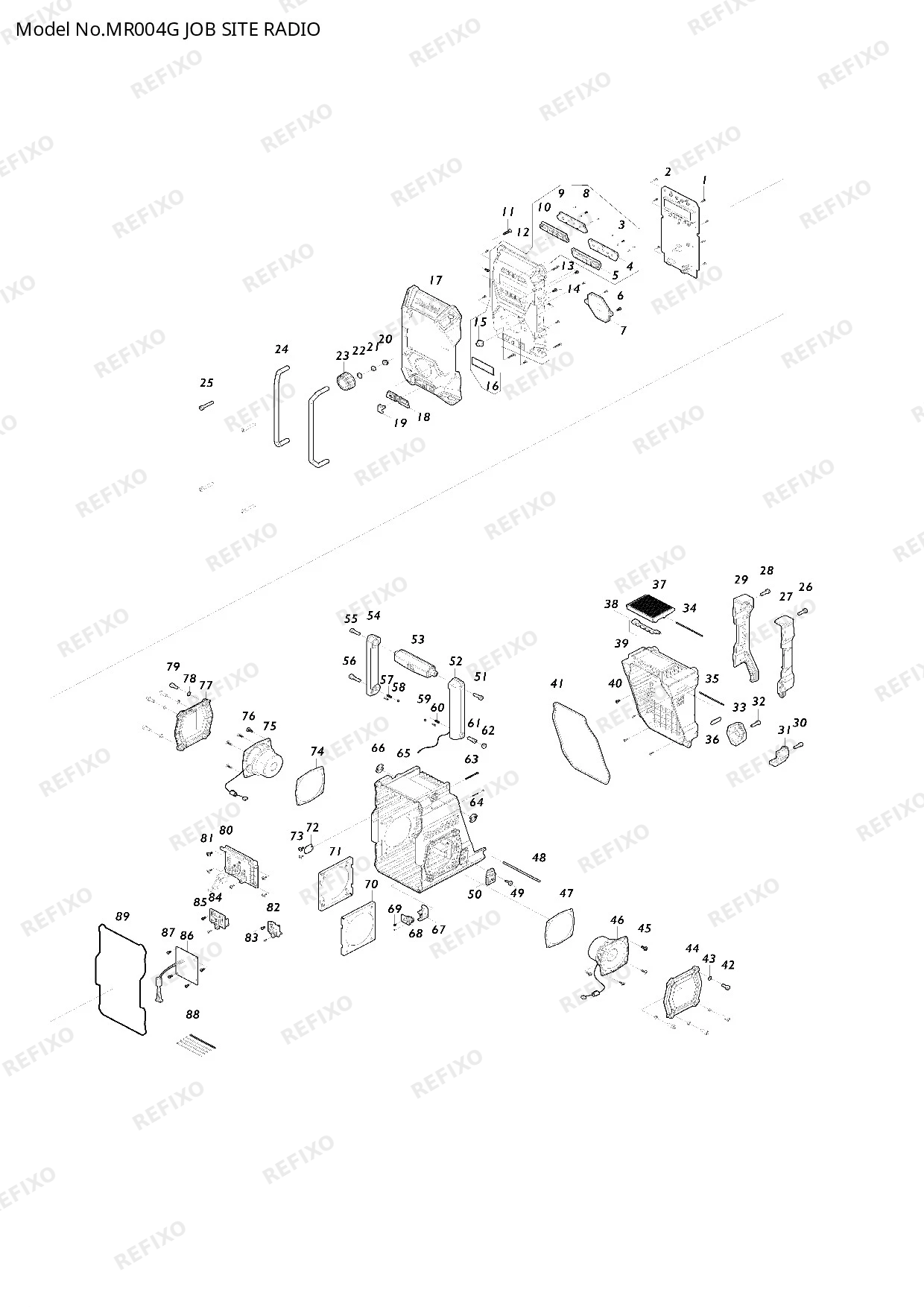 MAKITA MR004G — схема запчастей