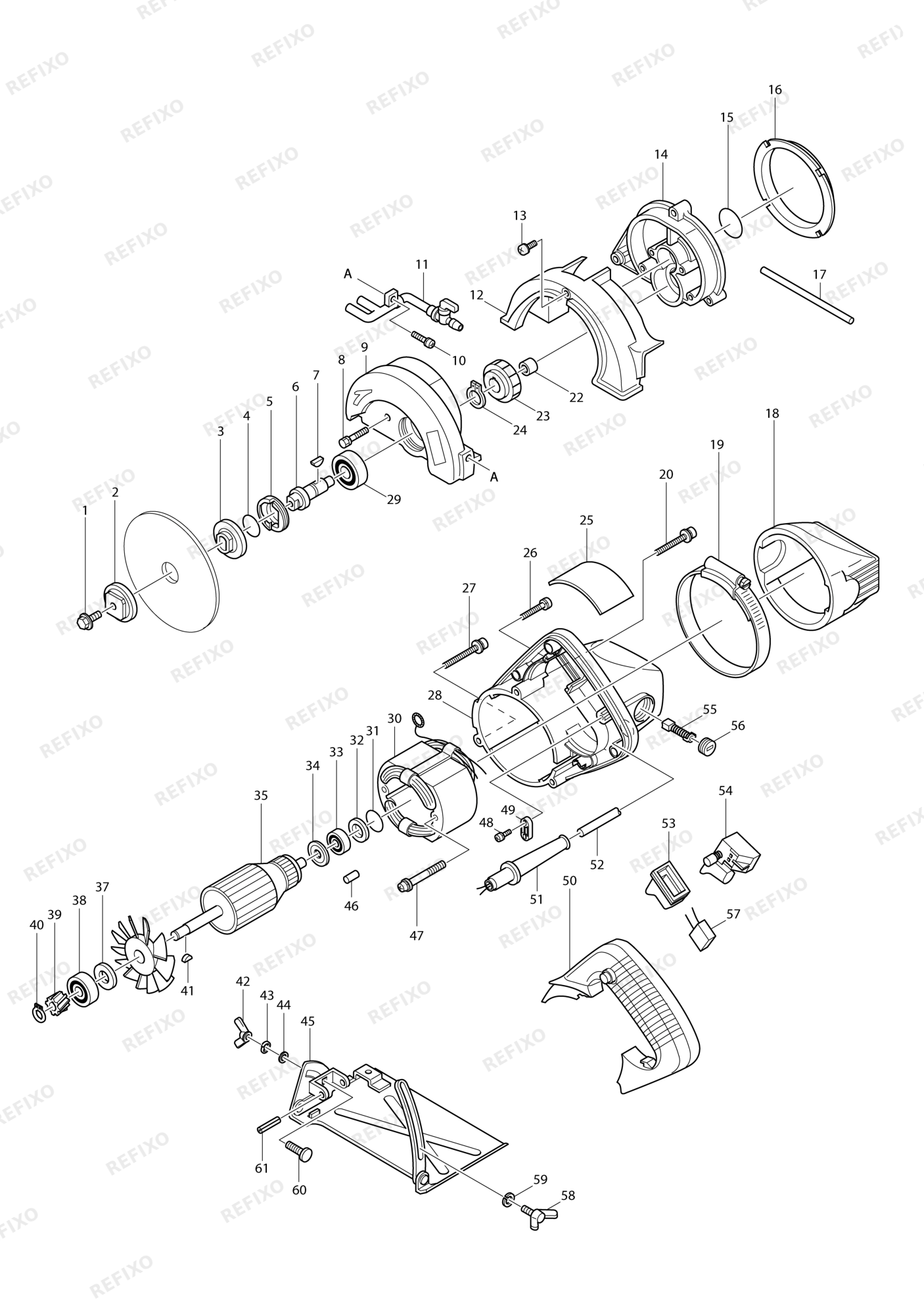 MAKITA 4101R — схема запчастей