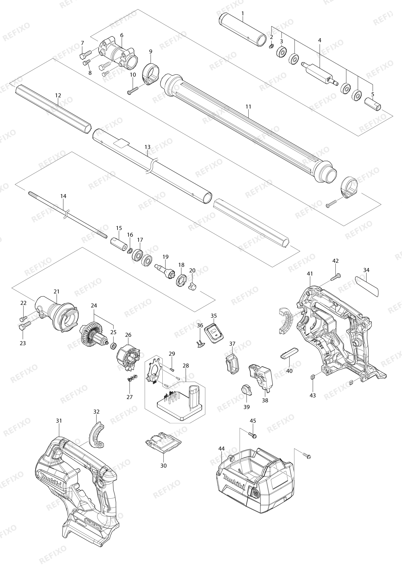 MAKITA VL001G — схема запчастей