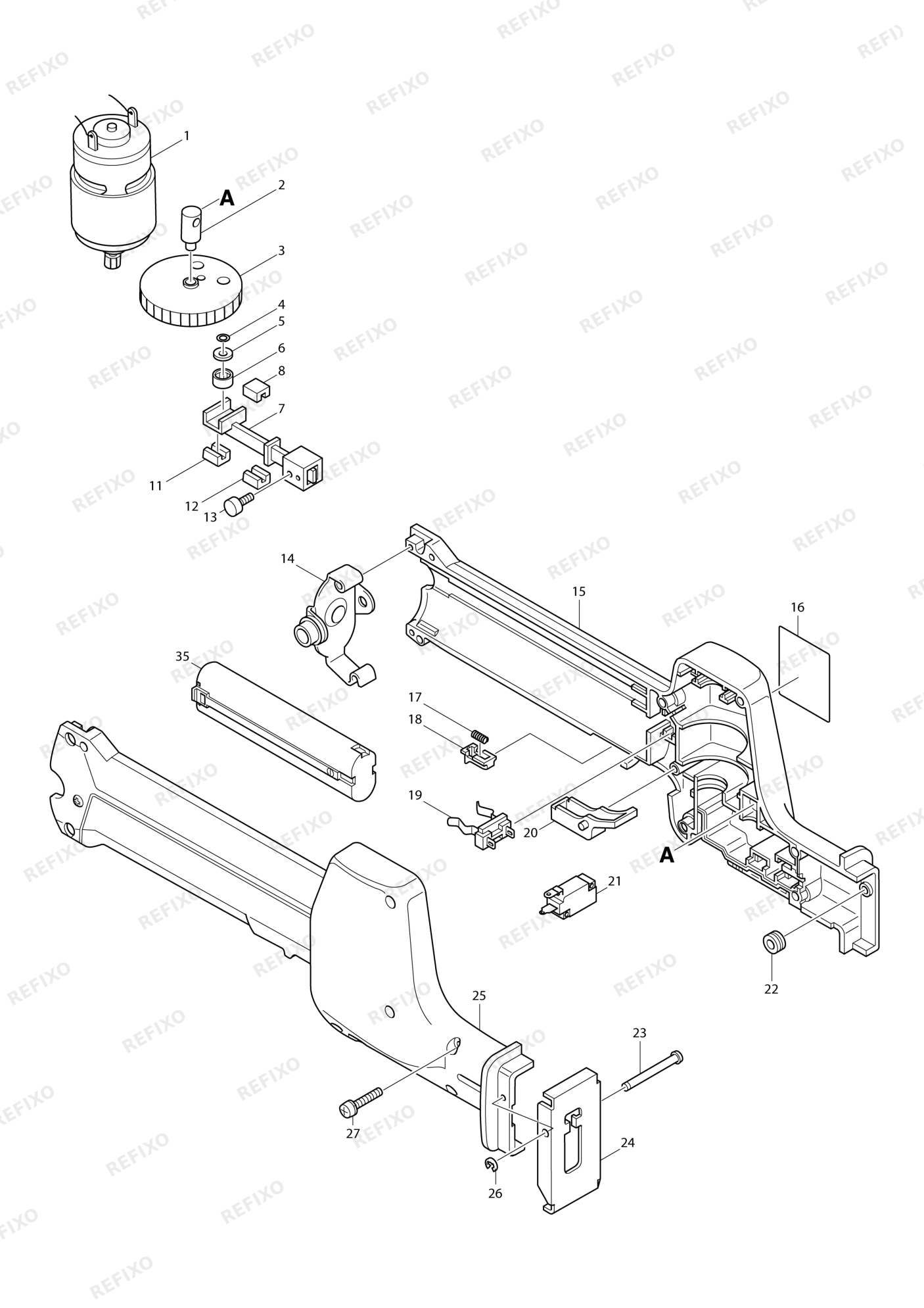 MAKITA 4390D — схема запчастей