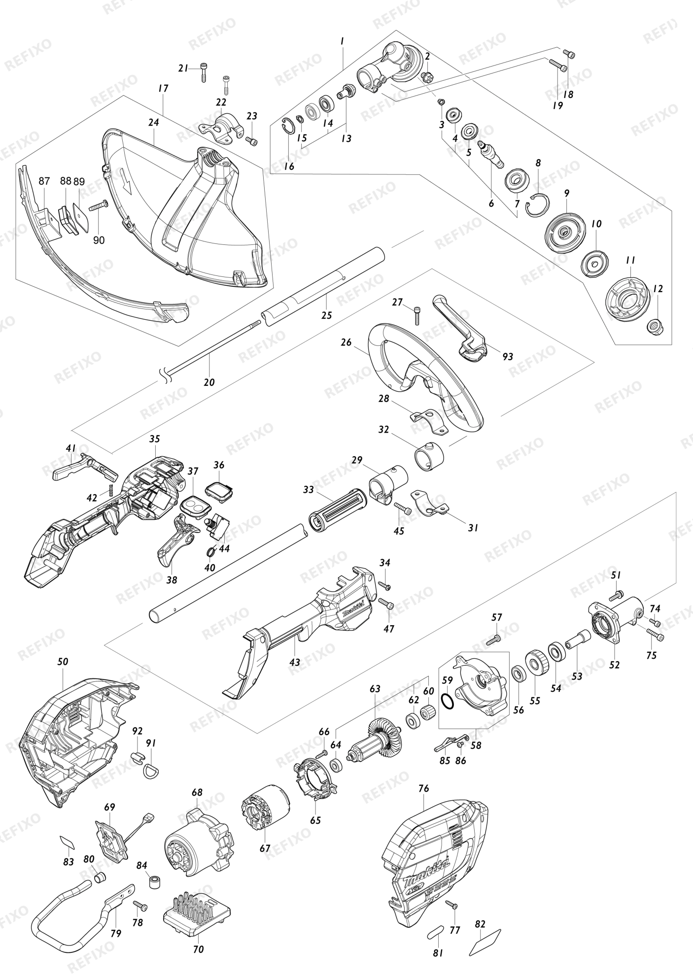 MAKITA UR007G — схема запчастей