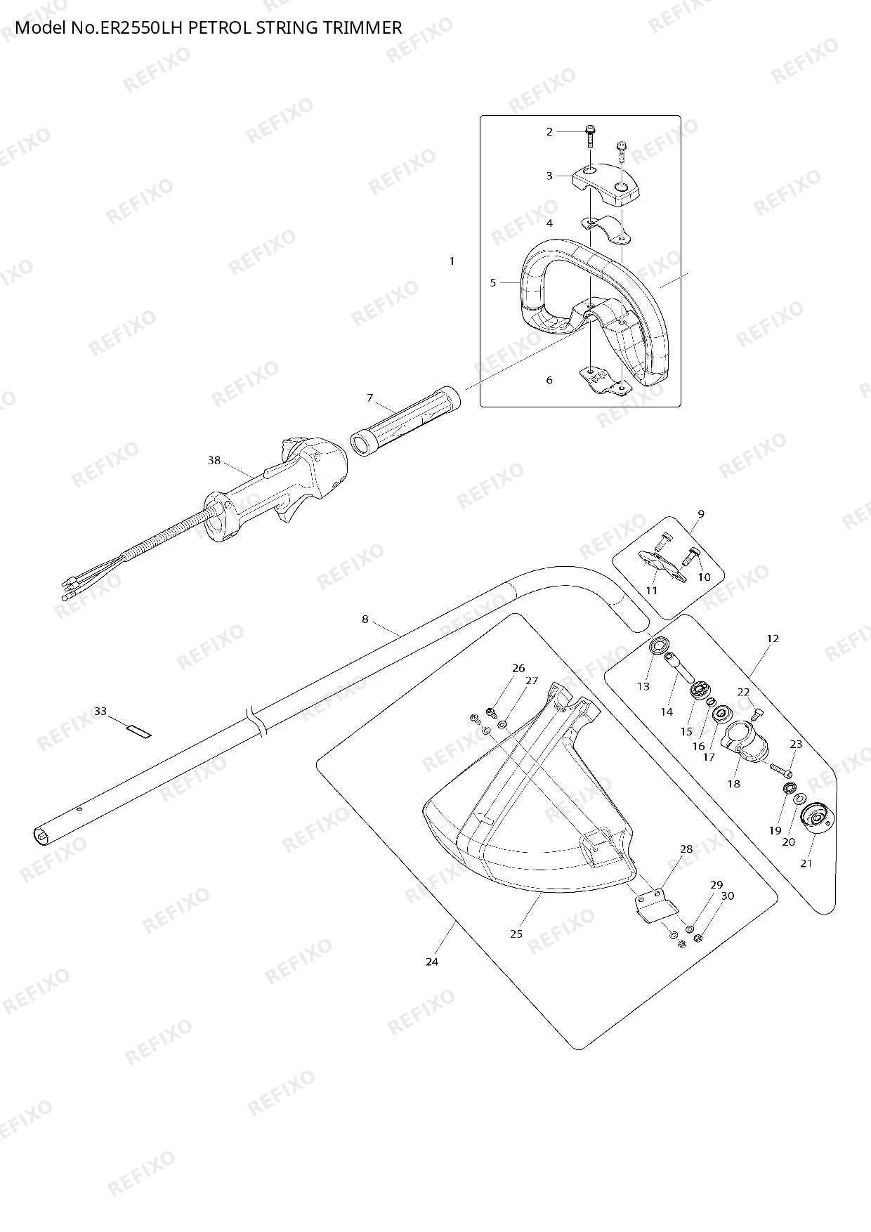 MAKITA ER2550LH — схема запчастей