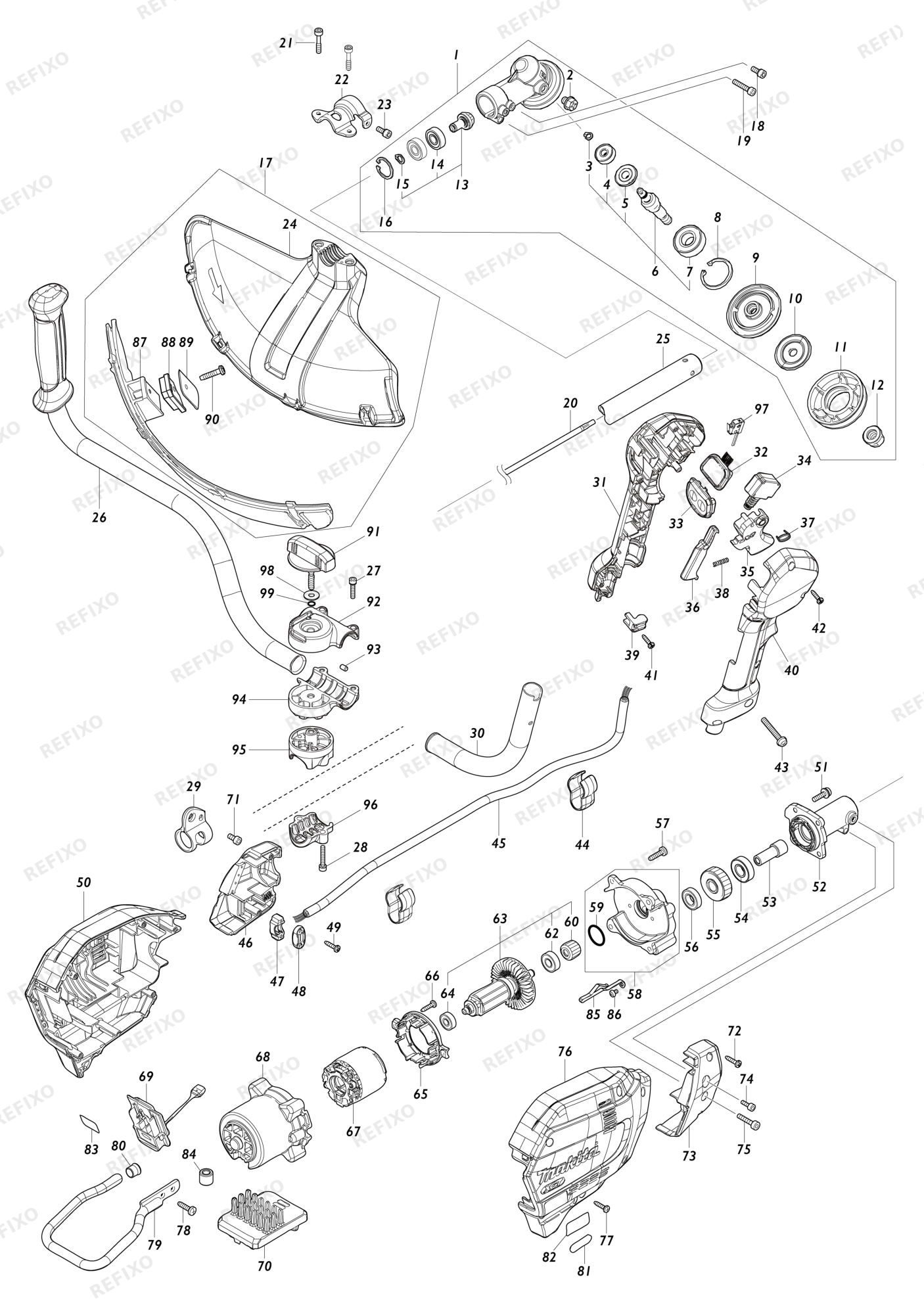 MAKITA UR006G — схема запчастей