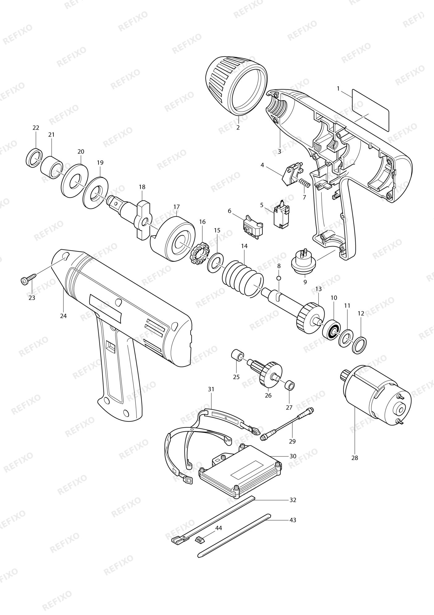 MAKITA 6902D — схема запчастей