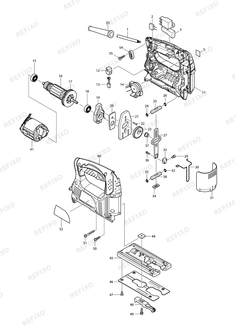 MAKITA 4327M — схема запчастей