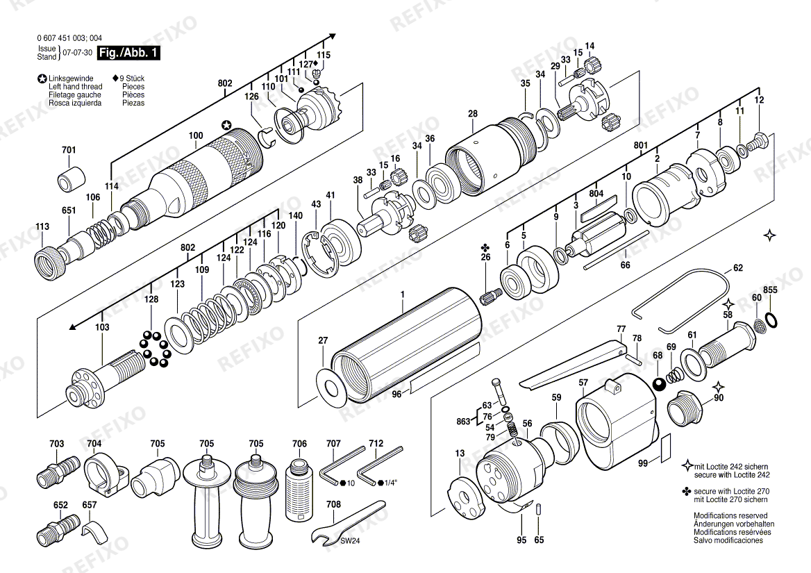 Bosch Pw- шуруповёрт -Ind 370 WATT-SERIE (0 607 451 003) — схема запчастей