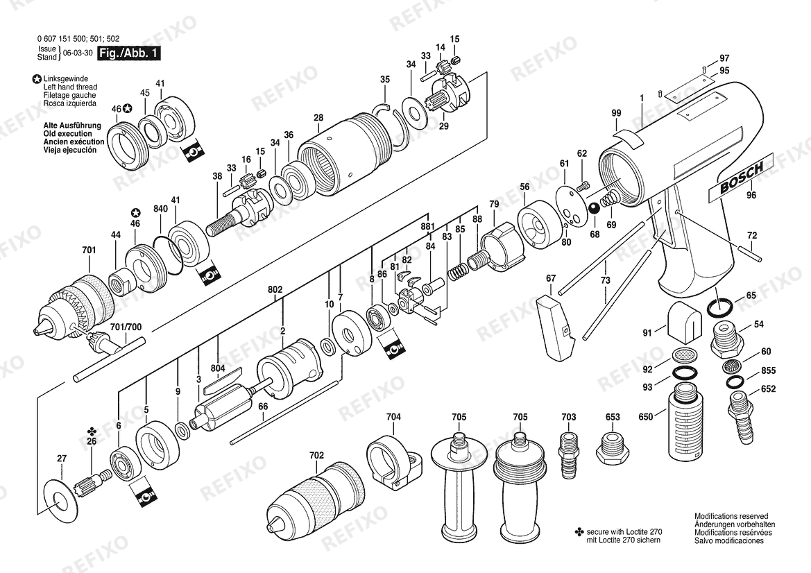 Bosch Pw- дрель -Ind 370 WATT-SERIE (0 607 151 502) — схема запчастей