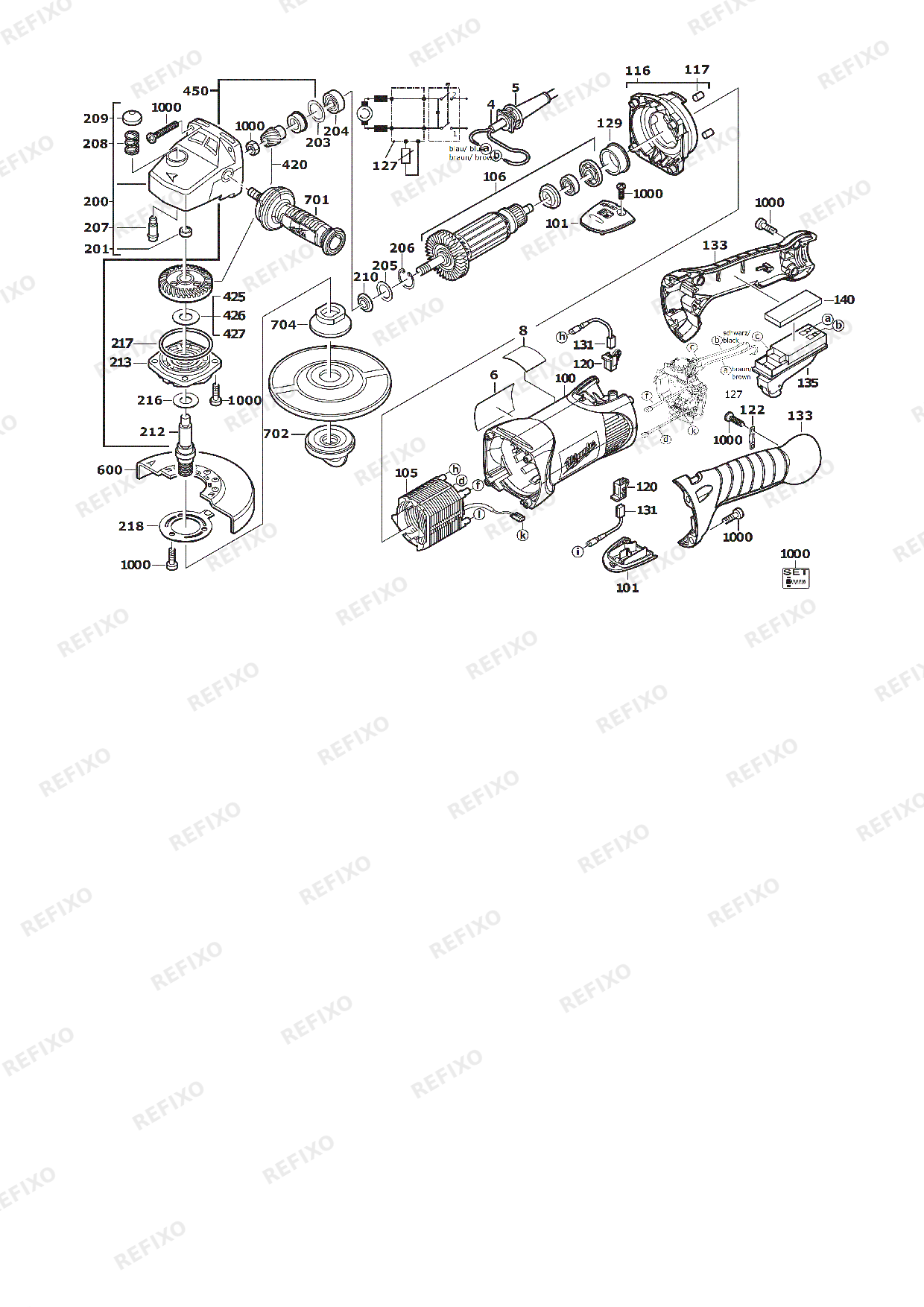 MILWAUKEE AGV17 125XE DMS IN2 4933432690 4000463797 — схема запчастей