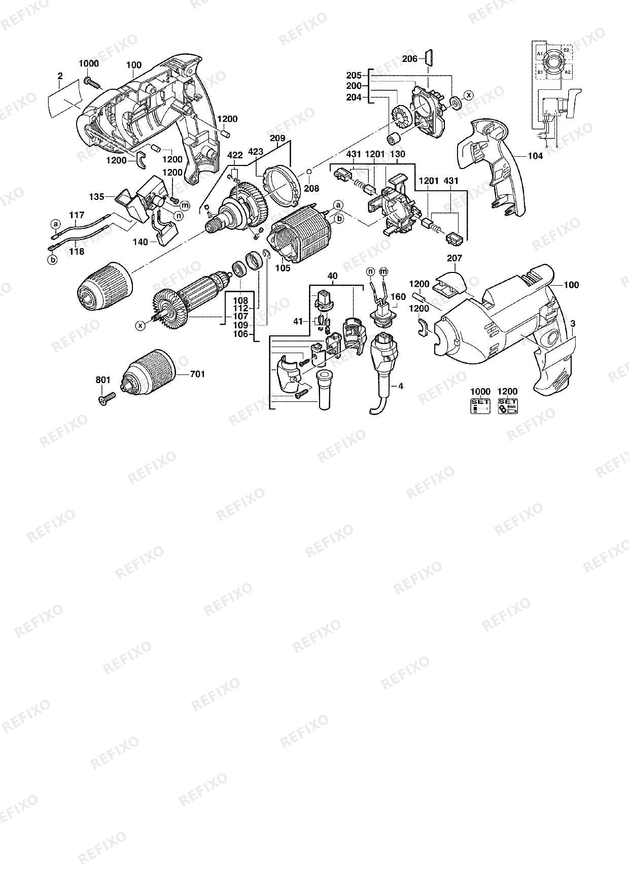 MILWAUKEE DE10RX 4933409211 4000409212 — схема запчастей