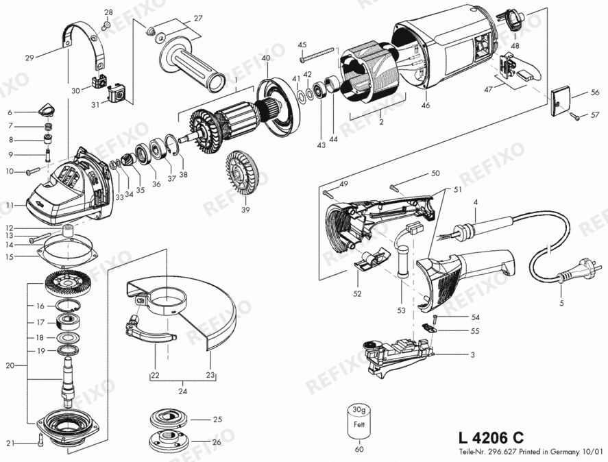 Flex L 4206 C 230CEE 296600 — схема запчастей
