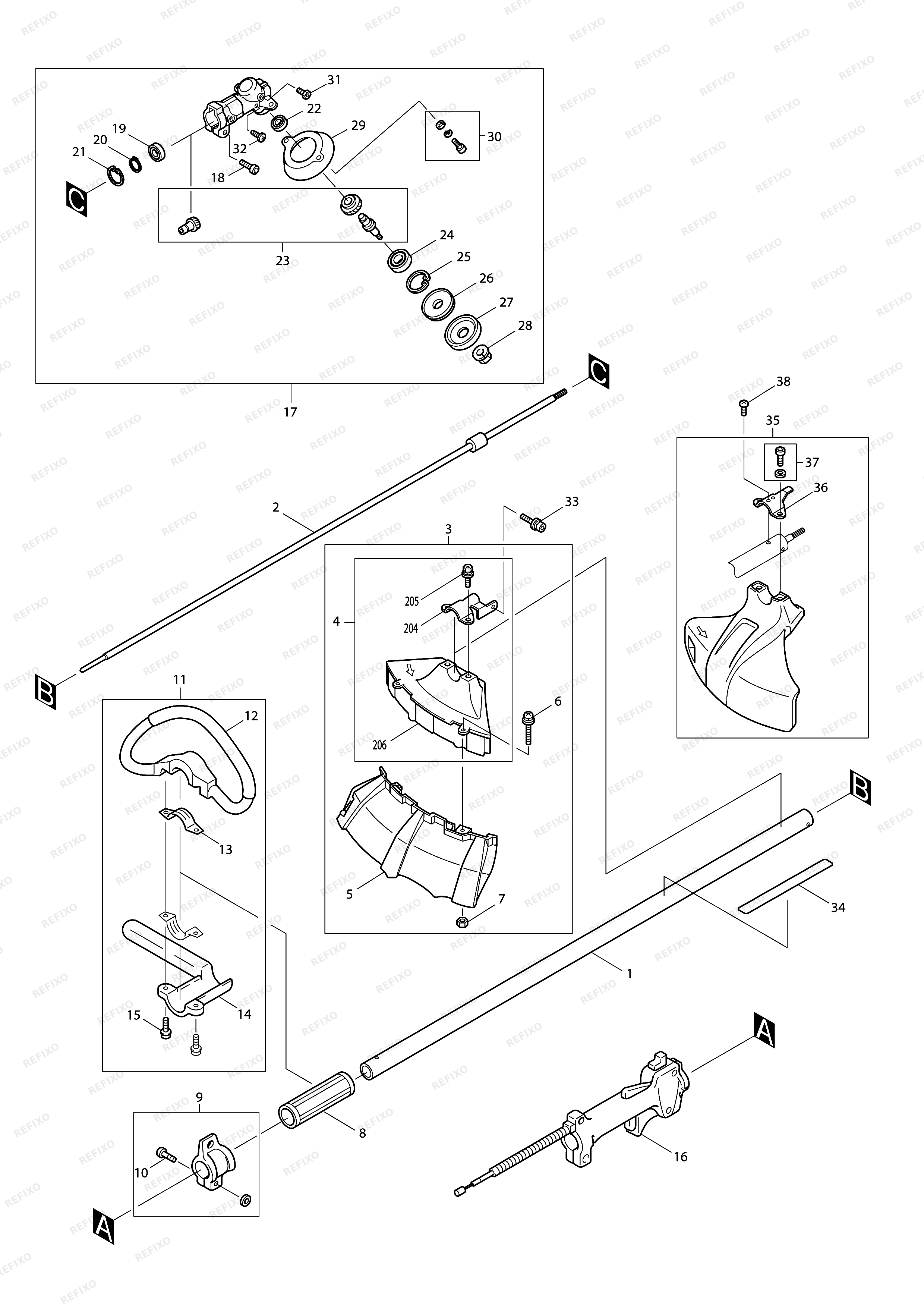 MAKITA EM4251 — схема запчастей