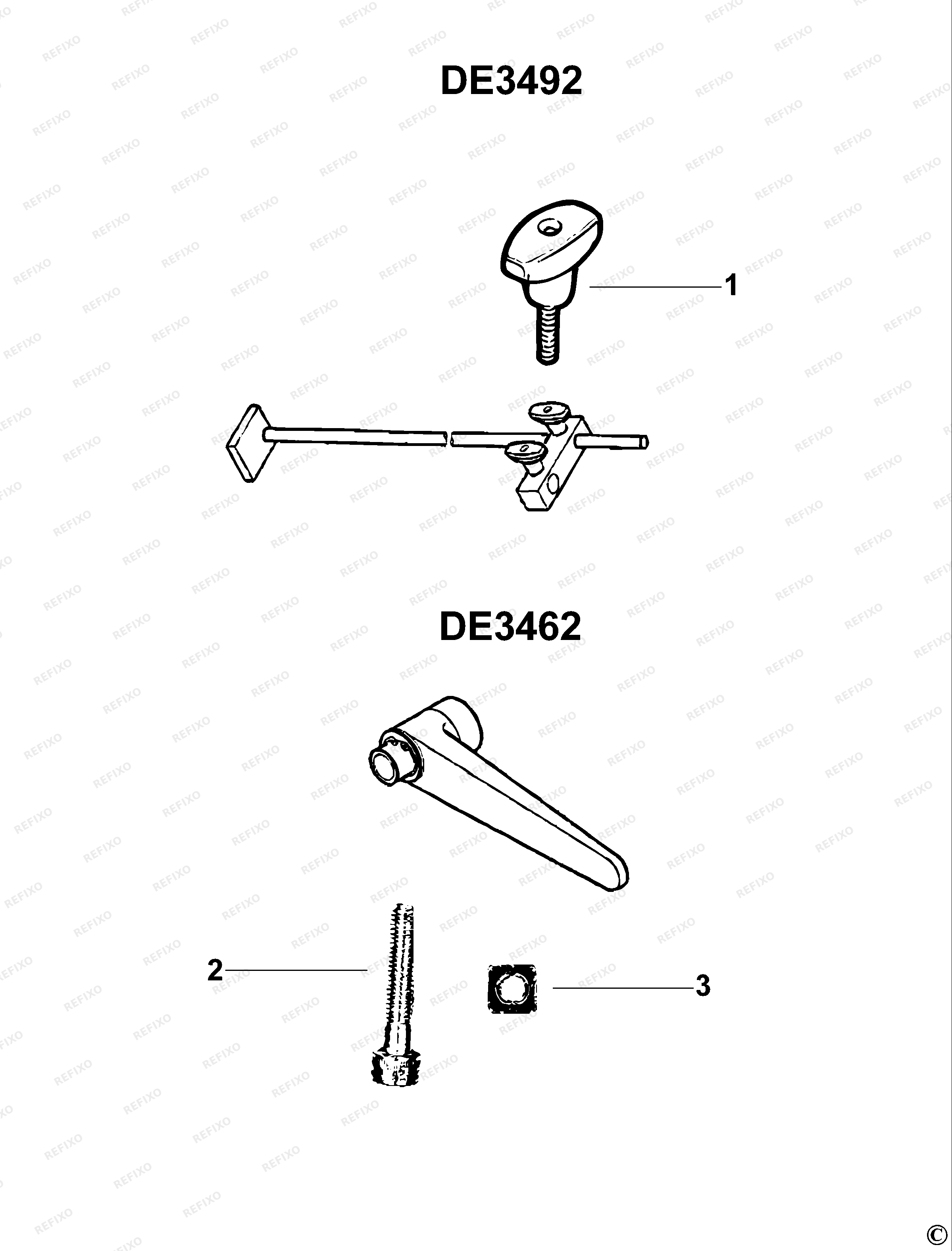 DeWalt ПРИСПОСОБЛЕНИЕ DE3462 — схема запчастей