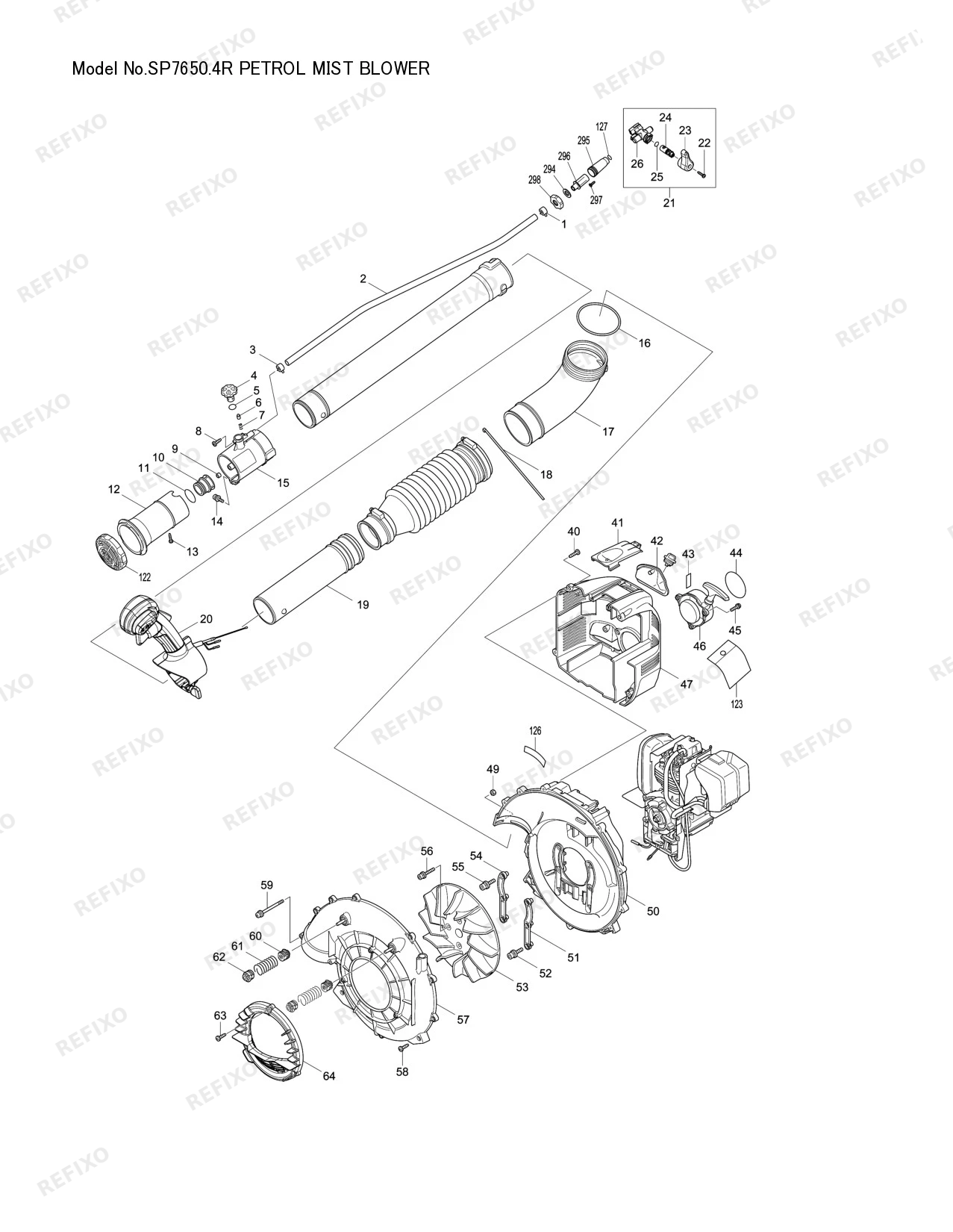 MAKITA SP 7650.4R — схема запчастей