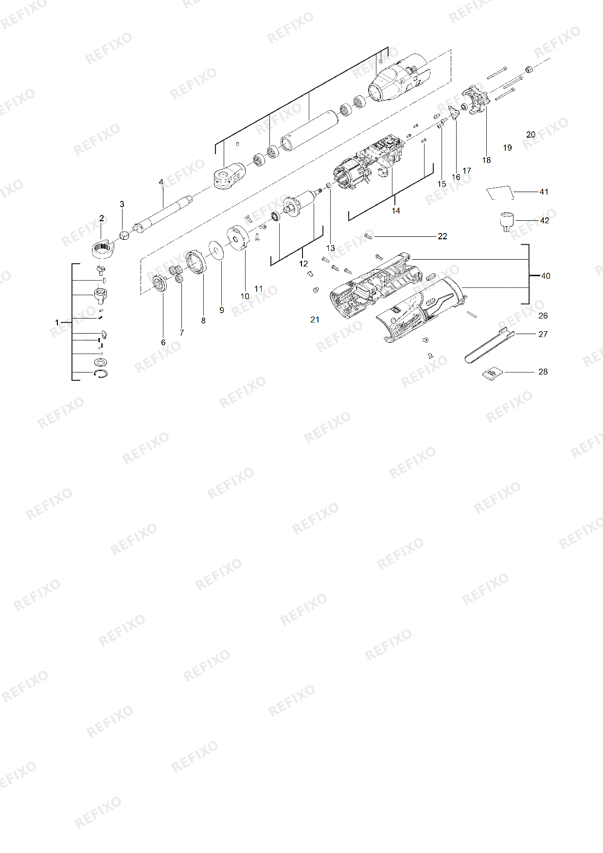 MILWAUKEE M12FIR38LR 0 4933471500 4000474364 — схема запчастей