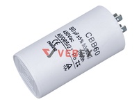 Конденсатор CBB60 80uF 450V (4 клеммы, без болта), VEBEX